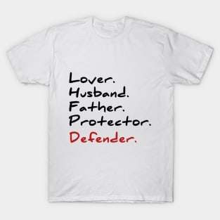 Husband daddy protector hero T-shirt cool Father dad tee T-Shirt